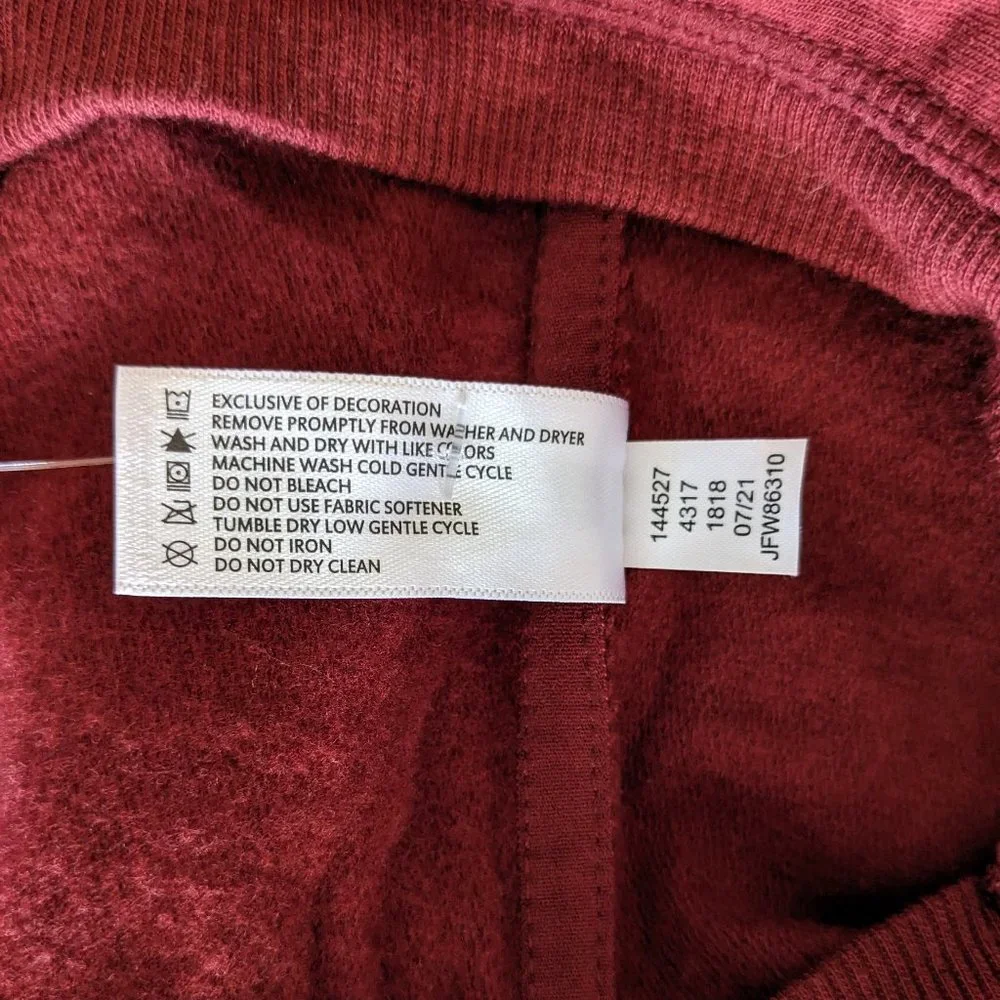 90 Degree by Reflex super soft and flexible burgundy hoodie Small - Picture 7 of 7